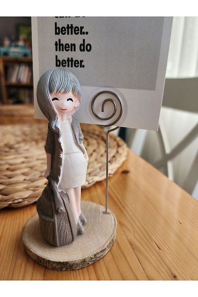 Rota Hediyelik Note Photo Holder for Office Plaza Business Woman - Gift Desktop Organizer