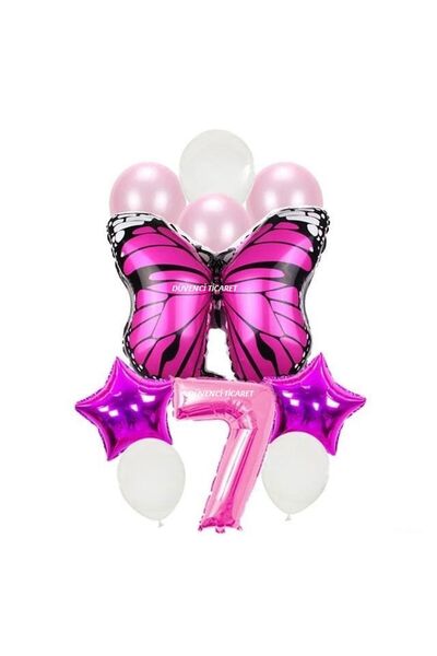 DÜVENCİ TİCARET SET BALON VÂRSTĂ FOLIOLE DE FLUTURĂ PURPLE