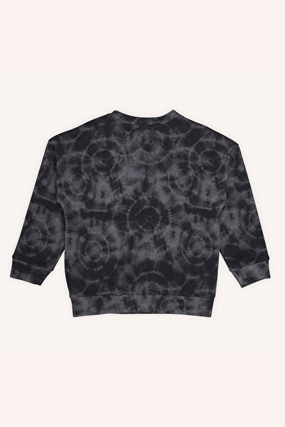Panço Erkek Çocuk Baskılı Siyah Sweatshirt