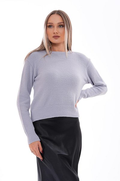 ŞİMAL Pulover tricotat pentru damă, cu gât crew, moale 245162   -
