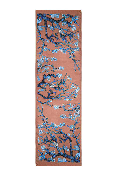 Bursa İpek Chocolate Almond Blossom Silky Scarf