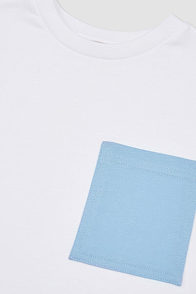 Panço Μπλε και άσπρο Σετ 2 τεμαχίων για αγόρι με σορτς