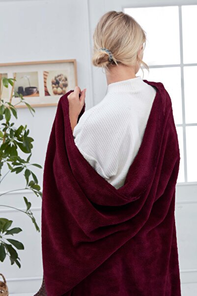 Mislina Home Wellsoft Deluxe Plum Single Tv Blanket - 150X200 cm