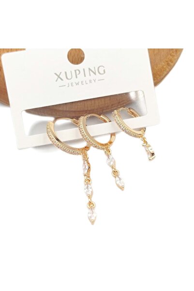 Güler Yüzlü Silver XUPING TRIPLE COMBIN DANGLE EARRING SET