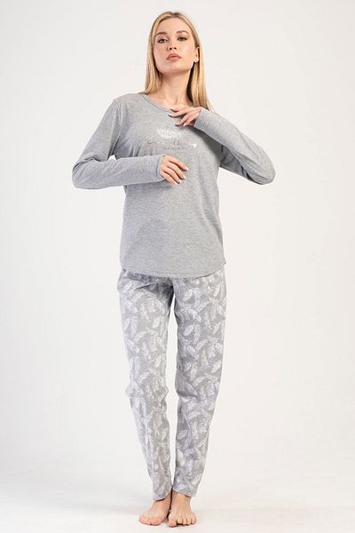 shefox Set de pijamale Vieneta pentru damă - mânecă lungă supradimensionată, decolteu