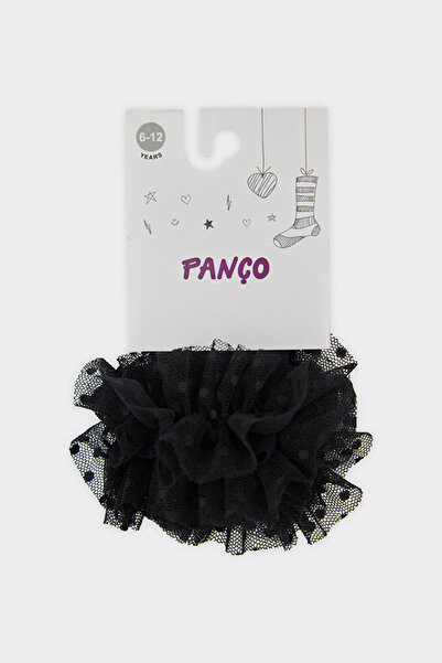 Panço Kız Çocuk Siyah Dizaltı Çorap