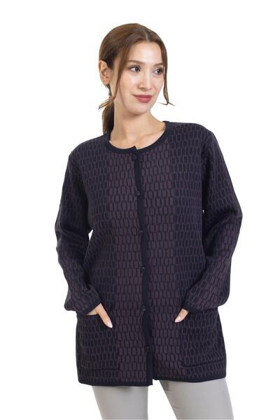 Mutlu City New Season Women's Knitwear Knitted Tight Woven Buttoned Chain Pat...