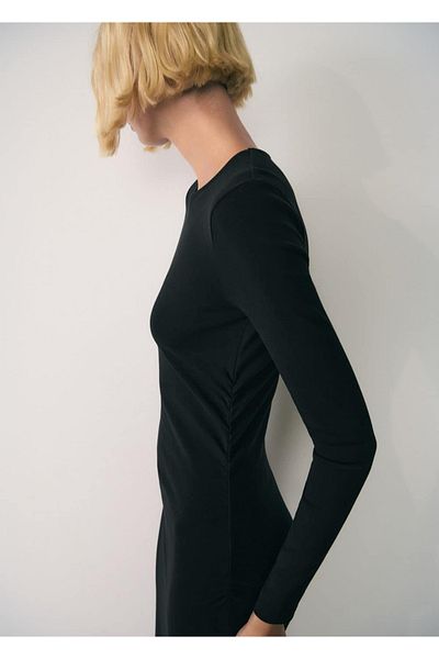 MANGO Woman Cotton midi dress
