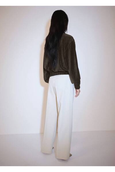 MANGO Woman Fitilli kadife bomber ceket