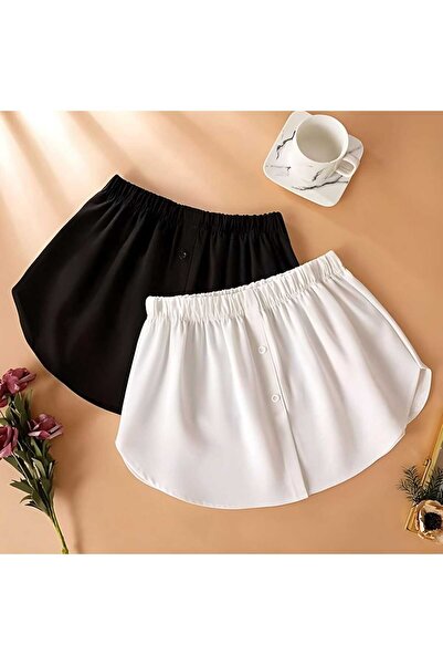 MODA ALFA Σετ με δύο ασπρόμαυρες φούστες με μισό πουκάμισο