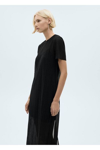 MANGO Woman Lurex Pleated Dress