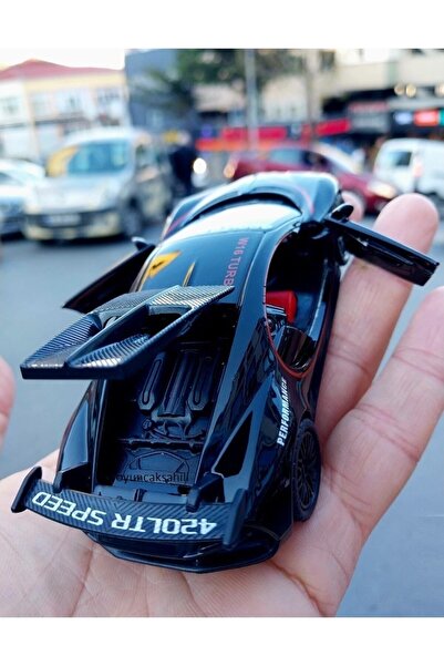 OYUNCAKSAHİLİ Bugatti Veyron V16 Sport Diecast 1:36 Model Çekbırak Metal Araba Kapı Arka Kapağı Açılır 12cm Koleksiyon