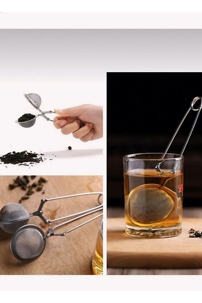 Çelik Express Herbal Tea Strainer with Stainless Steel Latch / Tea Coffee Brewing Teapot Tea Strainer