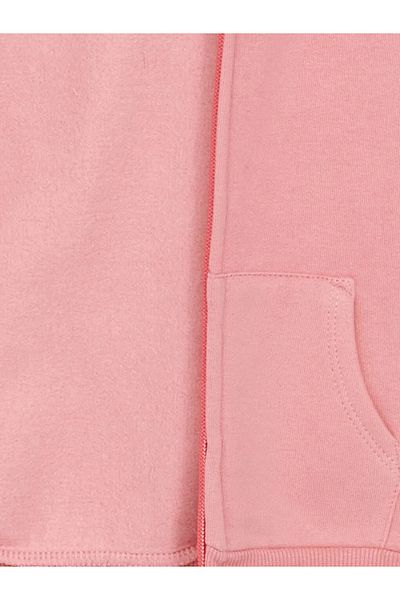 LC Waikiki Lcw Kids Matte Pink Long Sleeve Girl's Zippered Sweatshirt