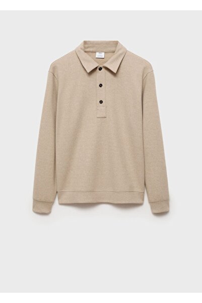 MANGO Man Regular kesim polo kumaş sweatshirt