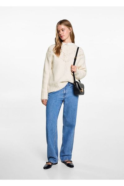 Mango Teen Pulover tricotat cu flori