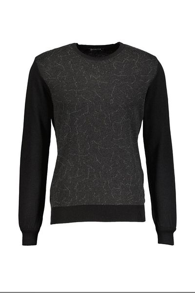 Diandor Men's Crew Neck Knitwear Sweater 2325073   - Smoke/Black