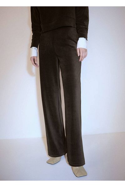 MANGO Woman Straight Cut Corduroy Trousers