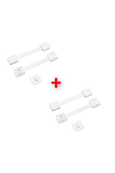 IKEA Σετ 4 Παιδική Κλειδαριά Ντουλάπας - Πλαστική Ασφάλεια, Λευκό Συρτάρι