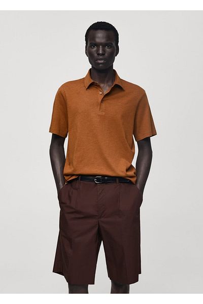 MANGO Man Κανονική εφαρμογή 100% βαμβακερό μπλουζάκι πόλο