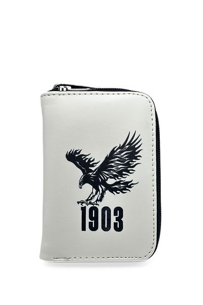 sinbEsg Children's & Teenagers' Wallet with Moon and Star Bracelet, Gift, Eagle Image, Zippered Coin Compartment, Card Holder