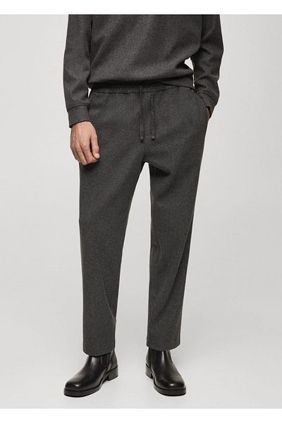 MANGO Man Παντελόνι Jogger με κορδόνια φανέλας