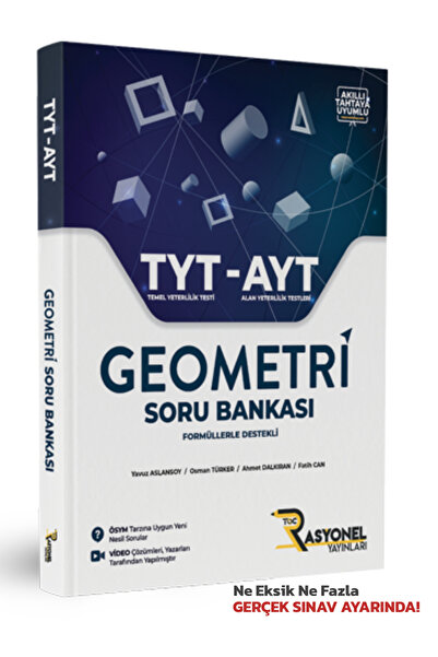 Rasyonel Yayınları TYT-AYT FORMÜLLERLE DESTEKLİ Geometri Soru Bankası (ÖSYM A...
