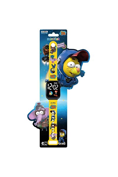 Kral Şakir MİNİFLAK 5092 LİSANSLI LED ÇOCUK KOL SAATİ SARI