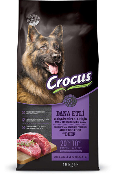 Crocus Biftekli Pirinçli Yet. Köpek Maması 15 Kg DRSTR