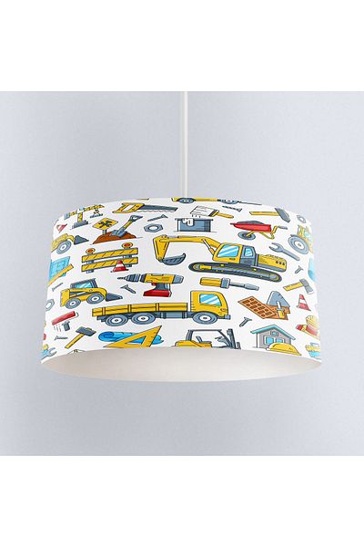 Else Dekor Construction Machinery Truck Patterned Boy's Room Pendant Chandelier Model