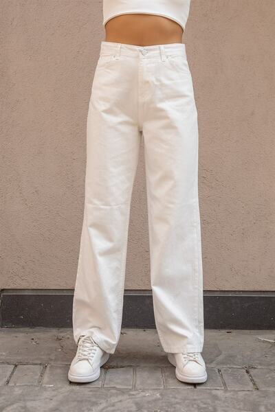 MAKRAS EXCLUSIVE A135461 Jeans High Waist Boyfriend Loose Wide Leg Denim Pants