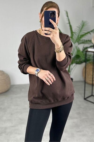 bb butik basic Дебел суичър с полар от вътрешната страна на три нишки Bb 090882