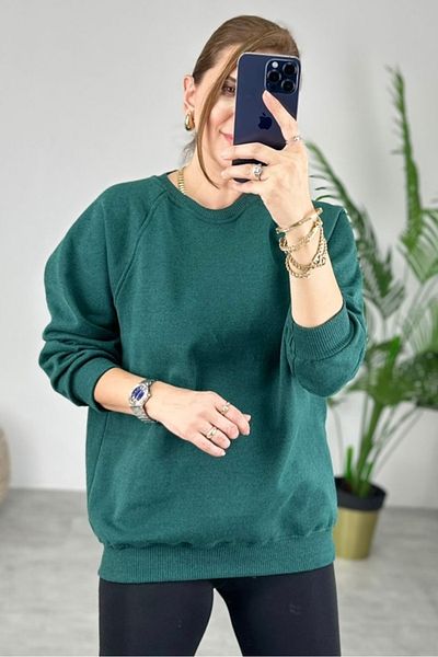 bb butik basic Thick Three Thread Oversize Sweatshirt with Fleece Inside Bb 090882