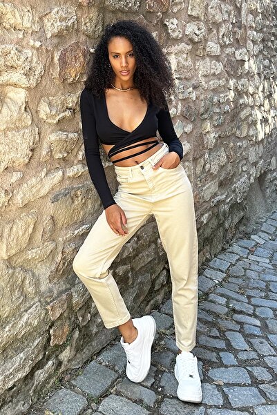 MAKRAS EXCLUSIVE A195167 Jeans High Waist Mom Skinny Jeans