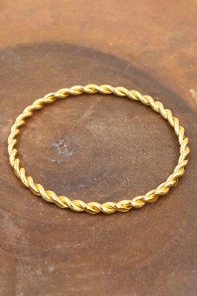 Chantaky 082 2500 22 Ayar Altın Kaplama Dokulu Burma Bilezik