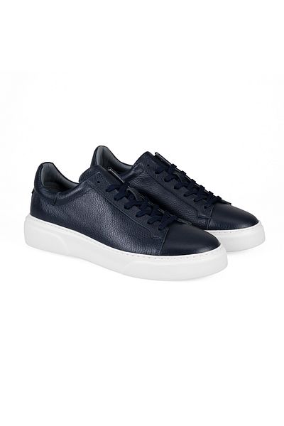 Desa Ανδρικά δερμάτινα casual παπούτσια Marlon Navy Blue