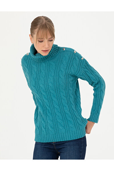 Pierre Cardin Petrol Regular Fit Balıkçı Yaka Kazak 50276220-VR102
