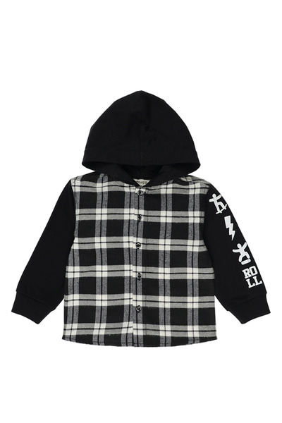 Panço Erkek Bebek Uzun Kollu Siyah Gömlek