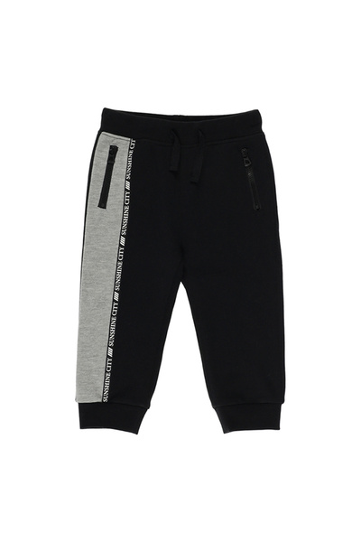 Panço Erkek Bebek Beli Lastikli Siyah Eşofman Altı