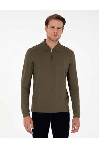 Pierre Cardin Φούτερ Dark Khaki Regular Fit 50296504-VR111