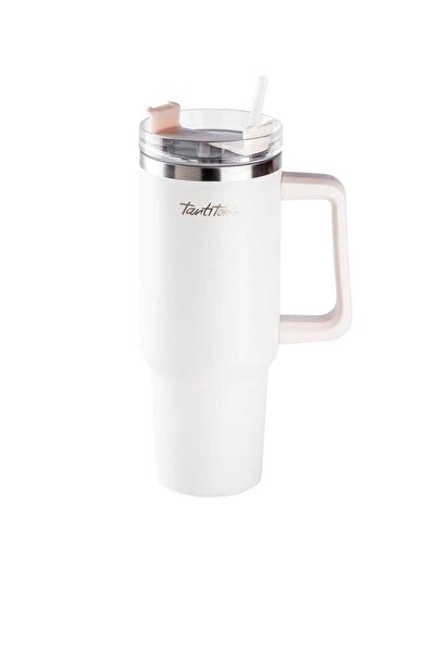 Tantitoni MOVE BEJ PASLANMAZ ÇELİK PİPETLİ TERMOS BARDAK 1.2L