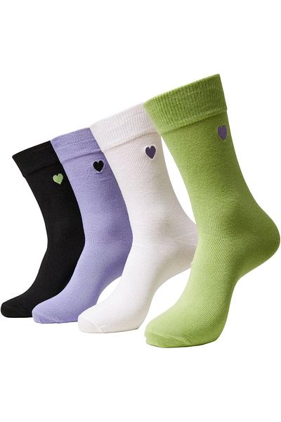 Urban Classics Unisex Heart Socks 4-Pack
