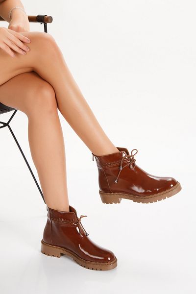 PASSAGE SHOES Γυναικείες μπότες με φερμουάρ από γνήσιο δέρμα 5111