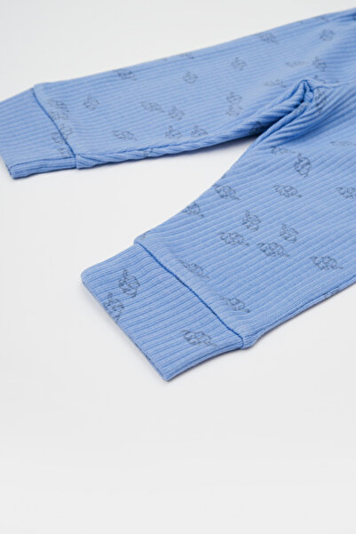 BabyCosy Set 3 piese:bluza, pantaloni si caciulita Printed, BabyCosy, 50% modal+50% bumbac, Lavanda