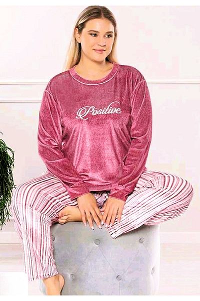 DOWRY SET DE PIJAMALE ELEGANT DIN CATEFAN MÂNECĂ LUNGĂ PENTRU FEMEI