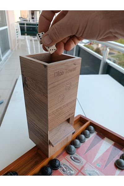 elis hediyelik Elisgiftstore Dice Tower, Dice Tower, Backgammon Dice Tower, Backgammon Accessory, Backgammon Dice Eh037