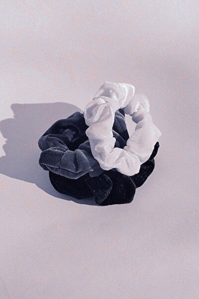 alhifa Kadife Kumaş Scrunchie Simit 3’lü Toka Seti