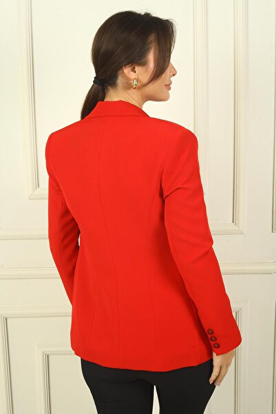 By Saygı Μπουφάν με μονό κουμπί γιακά Mona με επένδυση στο μπροστινό μέρος