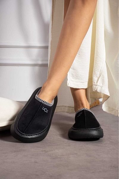 Behtah Kundura Women's Thick-Soled Fur Lined Warm Lined Winter Saddle Indoor Outdoor Indoor Slippers Street Fashion