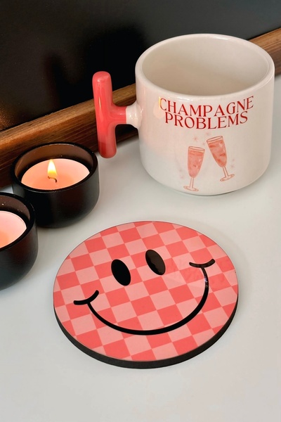 Cool Stuff Smiley Face Patterned Coaster
